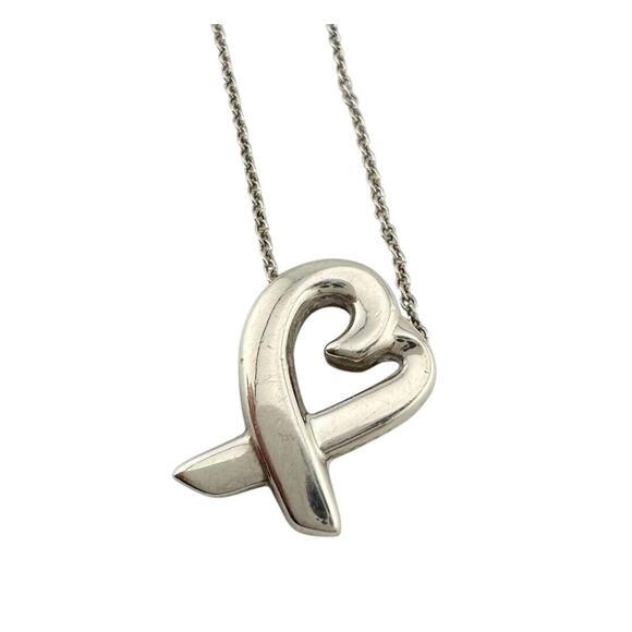 Tiffany and Co Paloma Picasso Small Loving Heart Pendant Necklace 18" - Picture 1 of 8